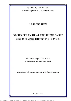 Nghiên ứu kỹ thuật định hướng đa búp sóng cho mạng thông tin di động 5g