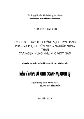 Tổ chức thực thi chính sách tín dụng phục vụ phát triển nông nghiệp nông thôn của ngân hàng nhà nước việt nam
