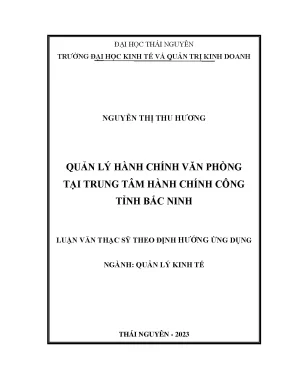 Quản lý hành chính văn phòng tại trung tâm hành chính công tỉnh bắc ninh