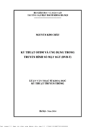 Kỹ thuật ofdm và ứng dụng trong truyền hình số mặt đất dvb t