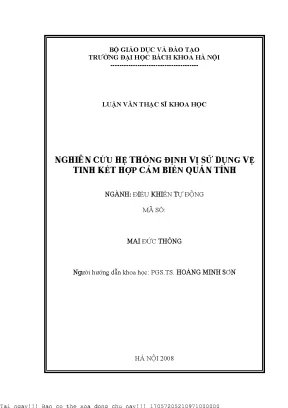 Nghiên ứu hệ thống định vị sử dụng vệ tinh kết hợp ảm biến quán tính