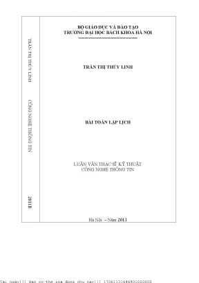 Bài toán lập lịh