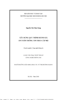 Xây dựng quy trình đánh giá an toàn thông tin theo ấp độ