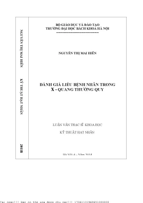 Đánh giá liều bệnh nhân trong x quang thường quy