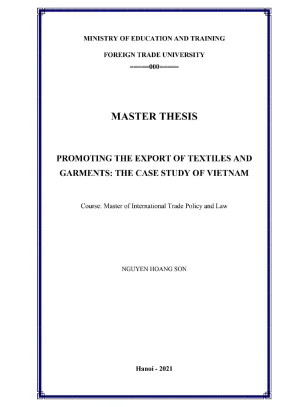 Promoting the export of textiles and garments the case study of vietnam