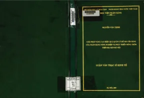 Giải pháp nâng cao hiệu quả quản lý rủi ro tín dụng của ngân hàng nông nghiệp và phát triển nông thôn trên địa bàn hà nội