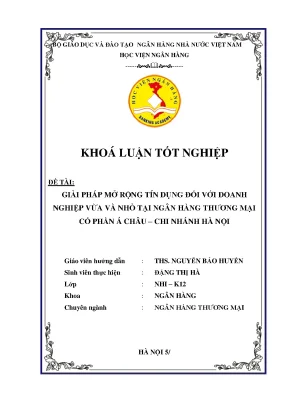 Giải pháp mở rộng tín dụng đối với doanh nghiệp vừa và nhỏ tại ngân hàng thương mại cổ phần á châu chi nhánh hà nội