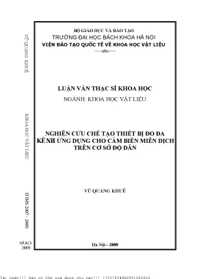 Nghiên ứu chế tạo thiết bị đo đa kênh ứng dụng cho cảm biến miễn dịch trên cơ sở độ dẫn