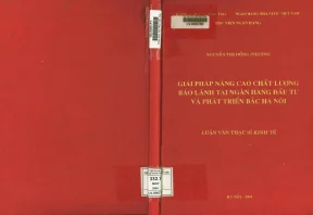 Giải pháp nâng cao chất lượng bảo lãnh tại ngân hàng đầu tư và phát triển bắc hà nội