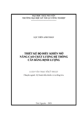 Thiết kế bộ điều khiển mờ nâng cao chất lượng hệ thống cân băng định lượng