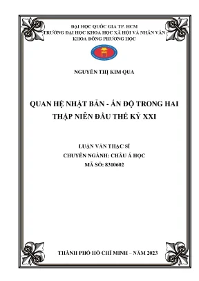 Quan hệ nhật bản ấn độ trong hai thập niên đầu thế kỷ xxi