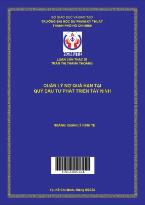 Quản lý nợ quá hạn tại quỹ đầu tư phát triển tây ninh