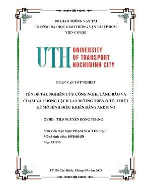Nghiên cứu công nghệ cảnh báo va chạm và chống lệch làn đường trên ô tô thiết kế mô hình điều khiển bằng arduino