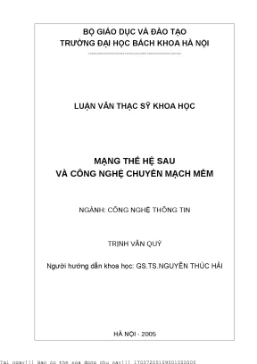 Mạng thế hệ sau và ông nghệ chuyển mạch mềm