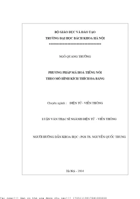 Phương pháp mã hoá tiếng nói theo mô hình kíh thích đa băng