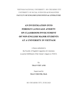 An investigation into foreign language anxiety on classroom involvement of non english major students at a university in vietnam