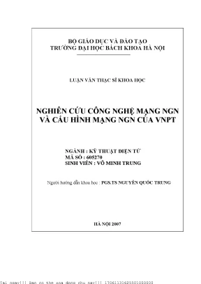 Nghiên ứu ông nghệ mạng ngn và ấu hình mạng ngn ủa vnpt