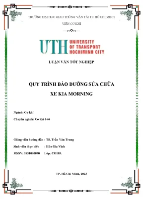 Quy trình bảo dưỡng sửa chữa xe kia morning
