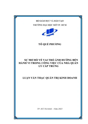 Sự mơ hồ về vai trò ảnh hưởng đến hành vi trong công việc của nhà quản lý cấp trung