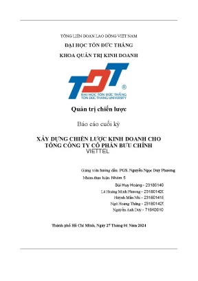 Xây dựng chiến lƣợc kinh doanh cho tổng công ty cổ phần bƣu chính viettel