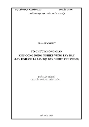 Tổ chức không gian khu công nông nghiệp vùng tây bắc