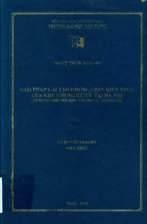 Giải pháp cải tạo không gian kiến trúc của khu chung cư cũ tại hà nội