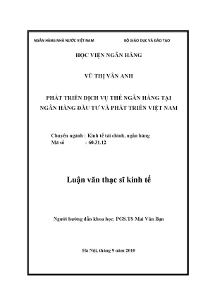 Phát triển dịch vụ thẻ ngân hàng tại ngân hàng đầu tư và phát triển việt nam