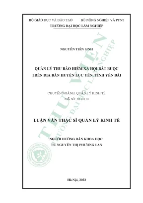 Quản lý thu bảo hiểm xã hội bắt buộc trên địa bàn huyện lục yên tỉnh yên bái