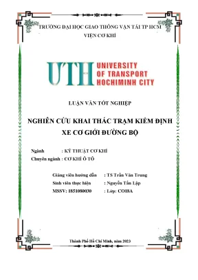 Nghiên cứu khai thác trạm kiểm định xe cơ giới đường bộ