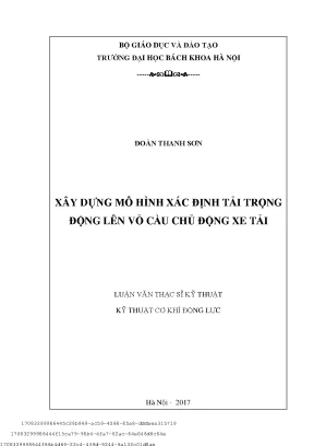 Xây dựng mô hình xá định tải trọng động lên vỏ ầu hủ động xe tải