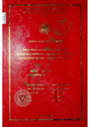 Phân tích vai trò của người dân trong quá trình xây dựng nông thôn mới tại xã hồng dương thanh oai hà nội