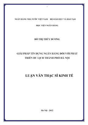 Giải pháp tín dụng ngân hàng đối với phát triển du lịch thành phố hà nội