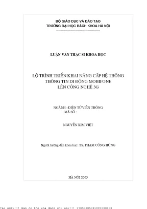 Lộ trình triển khai nâng ấp hệ thống thông tin di động mobifone lên công nghệ 3g