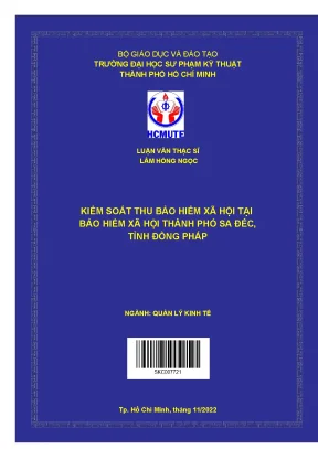 Luận văn thạc sĩ hcmute kiểm soát thu bảo hiểm xã hội tại bảo hiểm xã hội thành phố sa đéc tỉnh đồng tháp