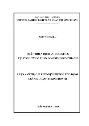 Phát triển dịch vụ logistics tại công ty cổ phần logistics kim thành