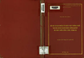 Rủi ro thanh khoản và biện pháp phòng ngừa tại chi nhánh ngân hàng nông nghiệp và phát triển nông thôn tràng an