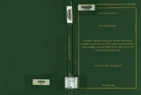 Mở rộng thanh toán quốc tế đối với doanh nghiệp có vốn đầu tư nước ngoài tại ngân hàng nông nghiệp và phát triển nông thôn việt nam chi nhánh tỉnh phú thọ