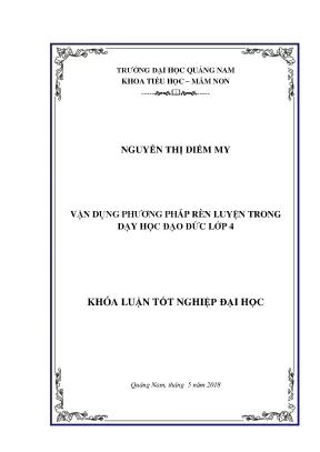 Vận dụng phương pháp rèn luyện trong dạy học đạo đức lớp 4