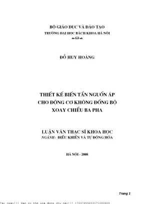 Thiết kế biến tần nguồn áp ho động cơ không đồng bộ xoay chiều ba pha