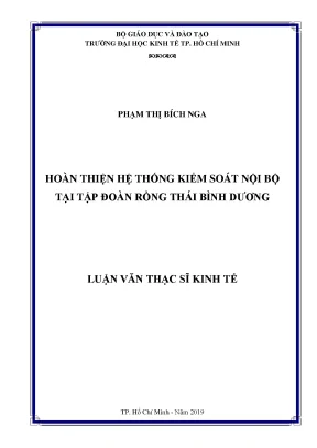 Hoàn thiện hệ thống kiểm soát nội bộ tai tập đoàn rồng thái bình dương