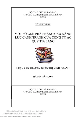 Một số giải pháp nâng ao năng lự ạnh tranh ủa ông ty ắ quy tia sáng