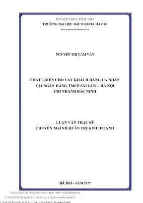 Phát triển ho vay kháh hàng á nhân tại ngân hàng tmcp sài gòn hà nội chi nhánh bắ ninh