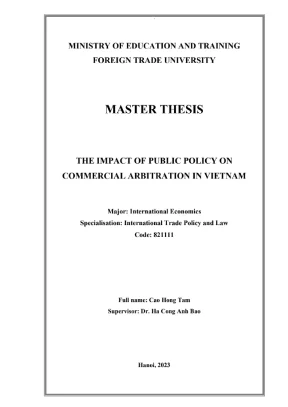 The impact of public policy on commercial arbitration in vietnam