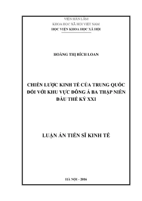 Chiến lược kinh tế của trung quốc đối với khu vực đông á ba thập niên đầu thế kỷ xxi