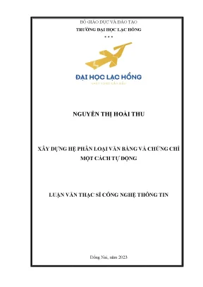 Xây dựng hệ phân loại văn bằng và chứng chỉ một cách tự động