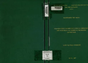 Giải pháp nâng cao hiệu lực công cụ chính sách tiền tệ sử dụng các nghiệp vụ thị trường tại việt nam