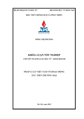 Pháp luật việt nam về hoạt động xúc tiến thương mại