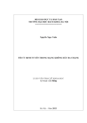 Tối ưu định tuyến trong mạng không dây đa hặng