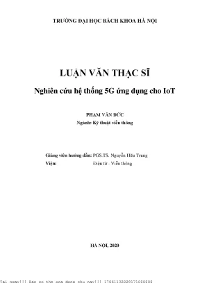 Nghiên ứu hệ thống 5g ứng dụng ho iot