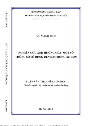 Nghiên ứu ảnh hưởng ủa một số thông số sử dụng đến dao động xe on